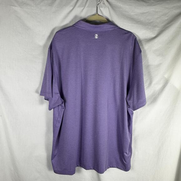 Izod Polo Shirt Mens Adult 2XL XXL Purple Logo Golf Lightweight Stretch - Picture 4 of 6